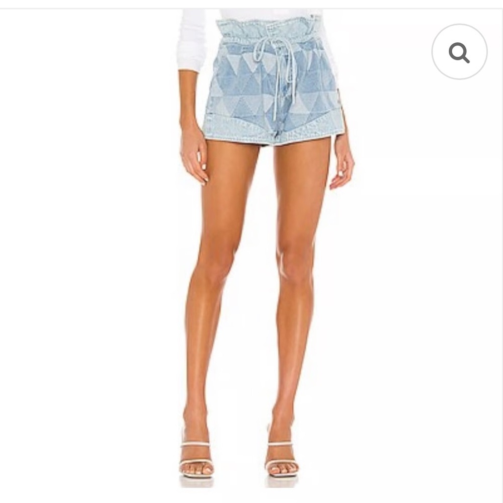 Never worn GRLFRND Lola patchwork shorts